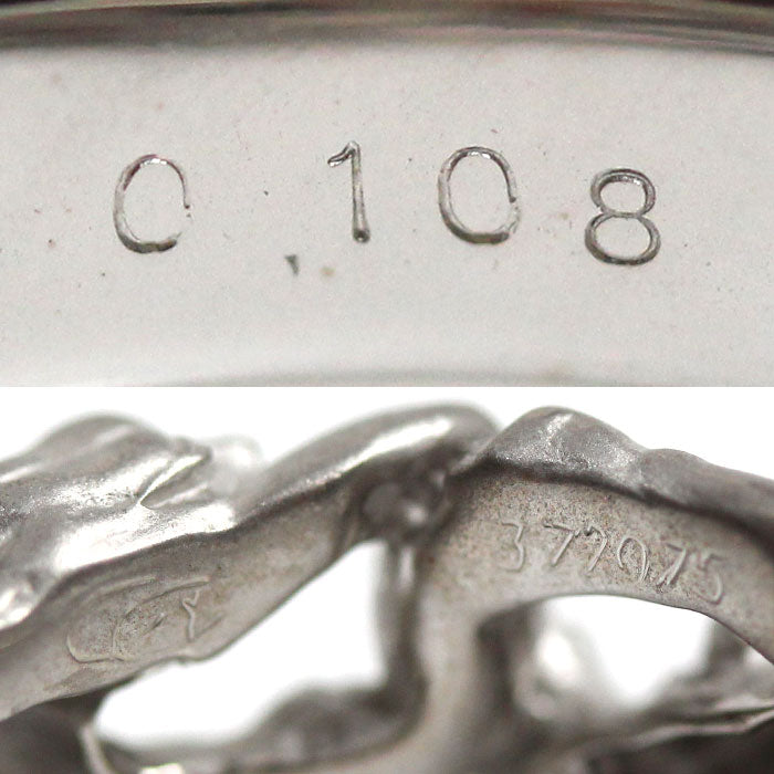 Carrera y Carrera カレライカレラ K18WG ホワイトゴールド パンサーモチーフ リング・指輪 ダイヤモンド0.108ct 12号 6.9g レディース【中古】【美品】