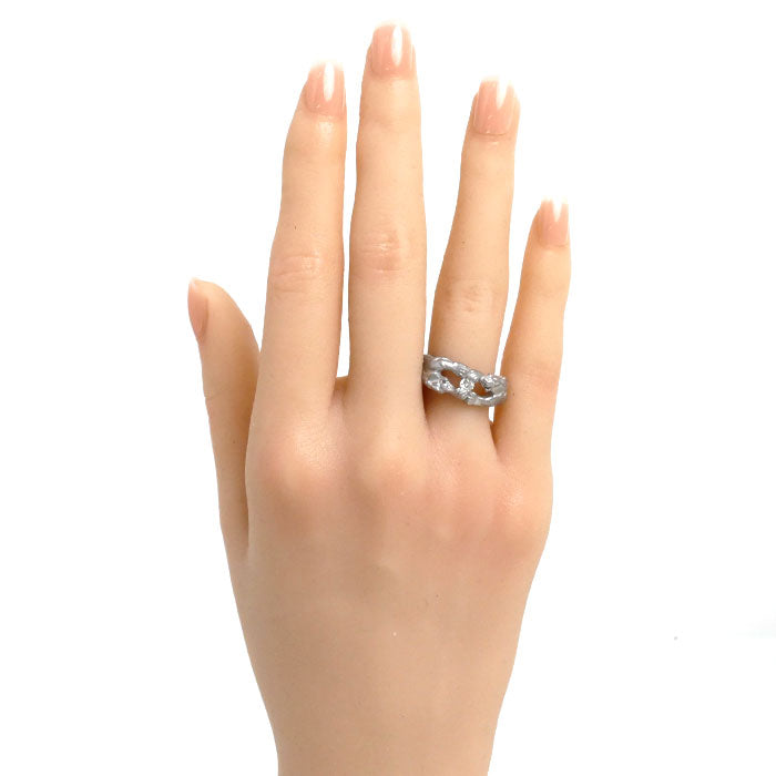 Carrera y Carrera カレライカレラ K18WG ホワイトゴールド パンサーモチーフ リング・指輪 ダイヤモンド0.108ct 12号 6.9g レディース【中古】【美品】