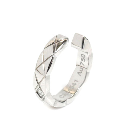 CHANEL シャネル K18WG ホワイトゴールド ココクラッシュ 5Pダイヤ イヤカフ  J12154 ダイヤモンド 2.6g レディース【中古】【美品】