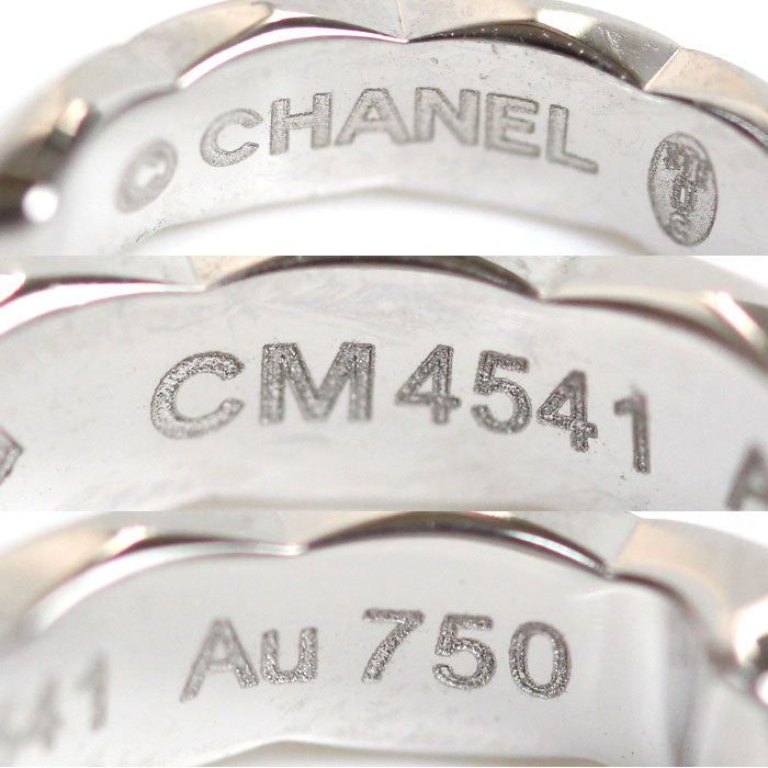 CHANEL シャネル K18WG ホワイトゴールド ココクラッシュ 5Pダイヤ イヤカフ  J12154 ダイヤモンド 2.6g レディース【中古】【美品】