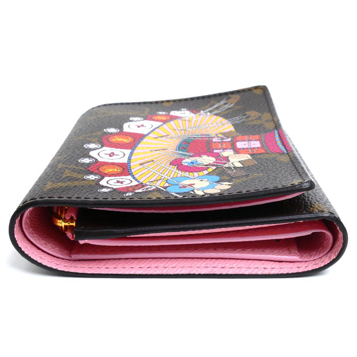 LOUIS VUITTON ルイ・ヴィトン ポルトフォイユ ヴィクトリーヌ 三つ折り財布 モノグラム ブラウン マルチカラー M69754 FH4220/ICタグ ユニセックス【中古】【美品】