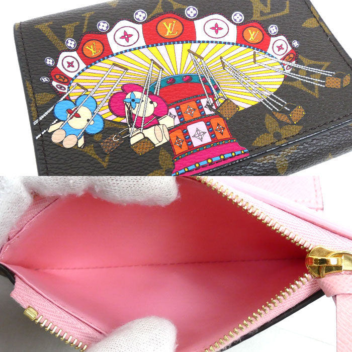 LOUIS VUITTON ルイ・ヴィトン ポルトフォイユ ヴィクトリーヌ 三つ折り財布 モノグラム ブラウン マルチカラー M69754 FH4220/ICタグ ユニセックス【中古】【美品】