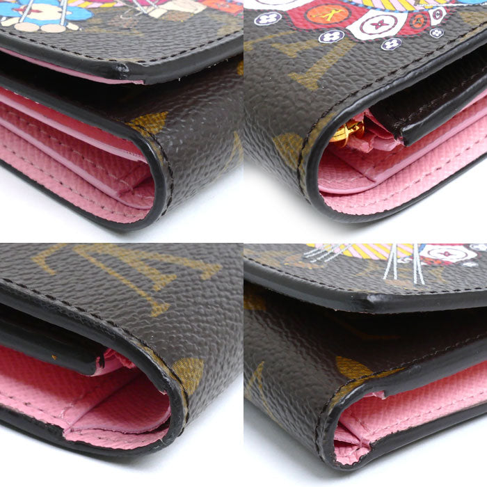 LOUIS VUITTON ルイ・ヴィトン ポルトフォイユ ヴィクトリーヌ 三つ折り財布 モノグラム ブラウン マルチカラー M69754 FH4220/ICタグ ユニセックス【中古】【美品】