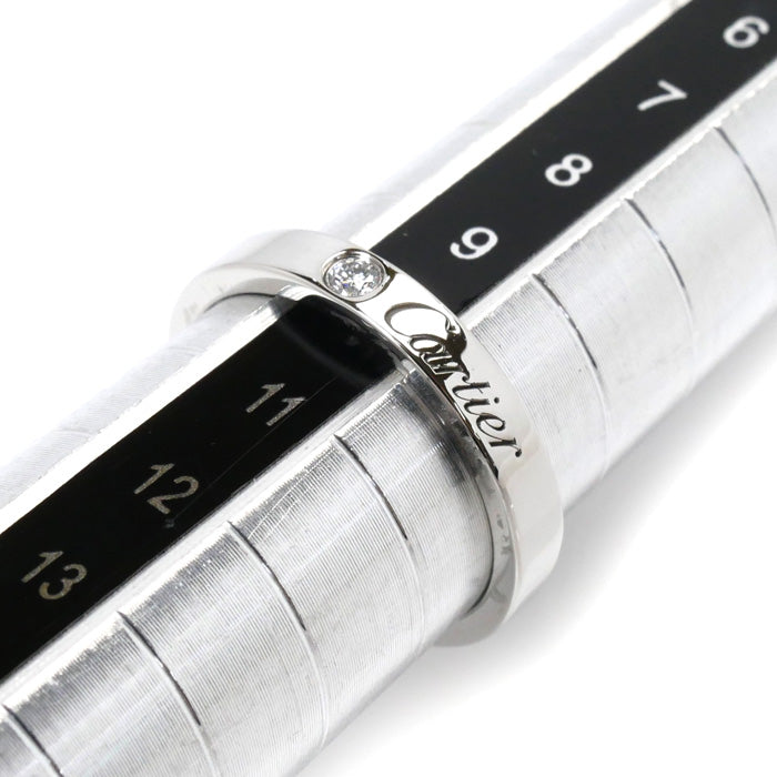 CARTIER カルティエ Pt950プラチナ C ドゥ エングレーブド 1Pダイヤ リング・指輪 B4051350 ダイヤモンド 10号 50 4.7g レディース【中古】【美品】