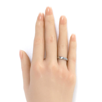 CARTIER カルティエ Pt950プラチナ C ドゥ エングレーブド 1Pダイヤ リング・指輪 B4051350 ダイヤモンド 10号 50 4.7g レディース【中古】【美品】