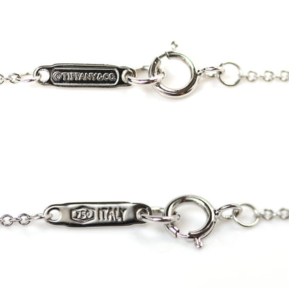 TIFFANY&Co. ティファニー K18WG ホワイトゴールド シグネチャー ネックレス ダイヤモンド 2.1g 41cm レディース【中古】【美品】