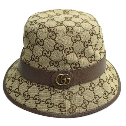 GUCCI グッチ GGキャンバス バケットハット ハット フェドラ ベージュ ブラウン 576587 4HG62 2564 M ユニセックス【中古】【美品】