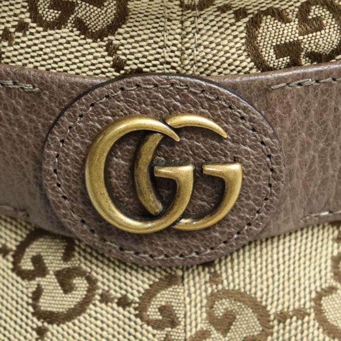 GUCCI グッチ GGキャンバス バケットハット ハット フェドラ ベージュ ブラウン 576587 4HG62 2564 M ユニセックス【中古】【美品】