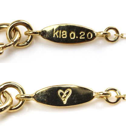 AHKAH アーカー K18YG イエローゴールド ヴィヴィヴァンローズ ネックレス VC0530010100 ダイヤモンド0.20ct 1.4g 40cm レディース【中古】【美品】