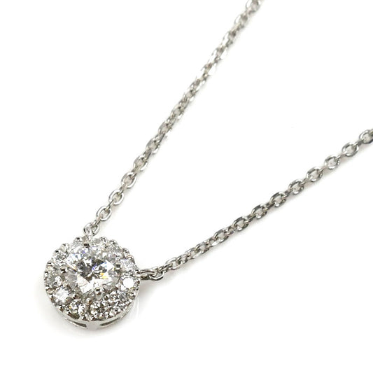 Vendome Aoyama ヴァンドーム青山 Pt950プラチナ グレース ネックレス ダイヤモンド0.177ct/0.07ct 2.7g ～45cm フリーチェーン レディース【中古】【美品】