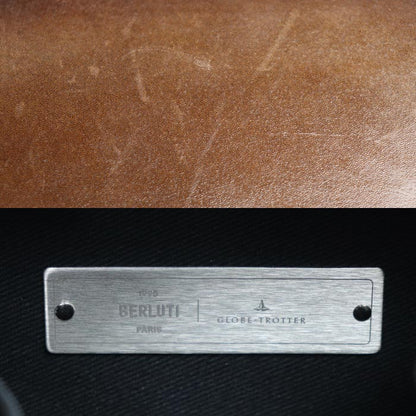 Berluti ベルルッティ グローブトロッター コラボ センテナリー メッセンジャー ショルダーバッグ ブラック ブラウン ミニトランク メンズ【中古】