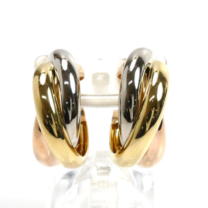 CARTIER カルティエ K18YG/PG/WG トリニティ イヤリング 14.4g レディース【中古】【美品】