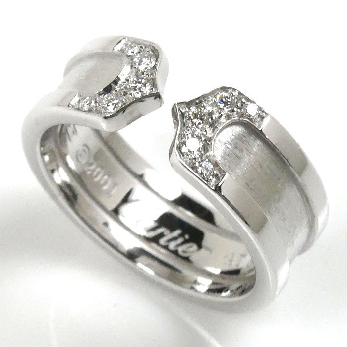 CARTIER カルティエ K18WG ホワイトゴールド C2 スモール リング・指輪 B4044250 ダイヤモンド 10号 50 7.5g レディース【中古】【美品】