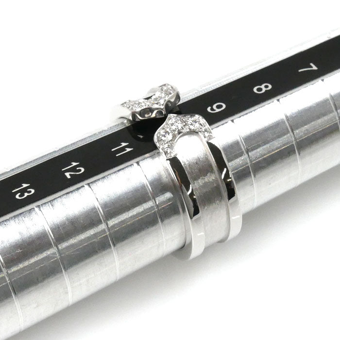 CARTIER カルティエ K18WG ホワイトゴールド C2 スモール リング・指輪 B4044250 ダイヤモンド 10号 50 7.5g レディース【中古】【美品】