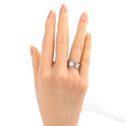 CARTIER カルティエ K18WG ホワイトゴールド C2 スモール リング・指輪 B4044250 ダイヤモンド 10号 50 7.5g レディース【中古】【美品】