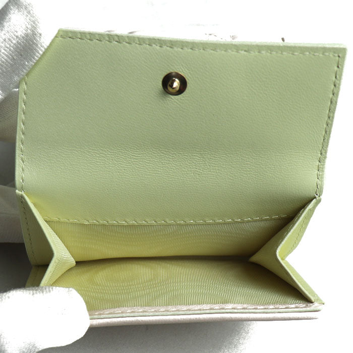 Christian Dior クリスチャンディオール レディディオール カナージュ ロータスウォレット 三つ折り財布 パウダリーピンク/ライトレモン S0181ONIW 日本限定 レディース【未使用】【買取品】