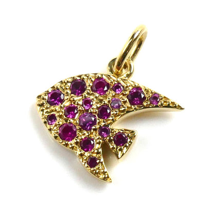 Pomellato ポメラート K18YG イエローゴールド ドド エンゼルフィッシュ ペンダントトップ ピンクサファイア 2g レディース【中古】