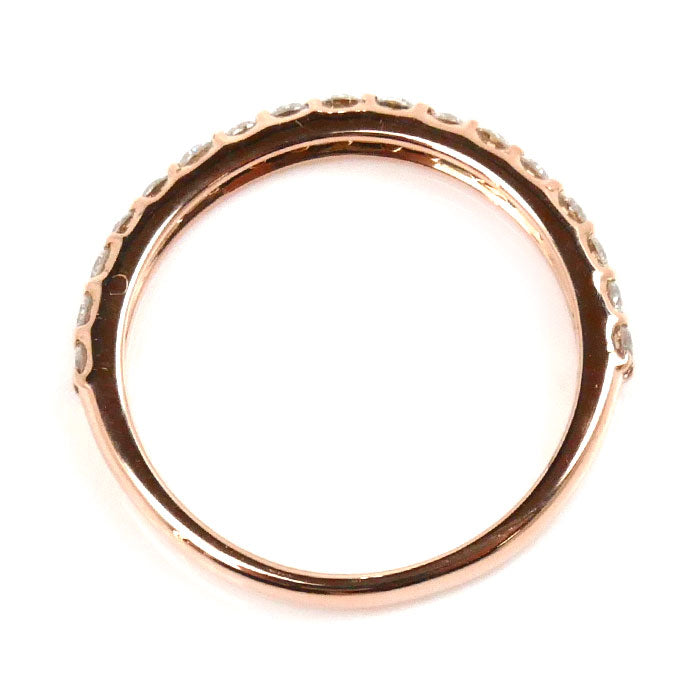 Ponte Vecchio ポンテヴェキオ K18PG ピンクゴールド ハーフエタニティ リング・指輪 PG0301R001WDPG ダイヤモンド0.35ct 8号 1.7g レディース【中古】