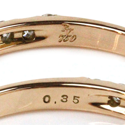 Ponte Vecchio ポンテヴェキオ K18PG ピンクゴールド ハーフエタニティ リング・指輪 PG0301R001WDPG ダイヤモンド0.35ct 8号 1.7g レディース【中古】
