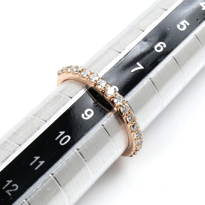 Ponte Vecchio ポンテヴェキオ K18PG ピンクゴールド ハーフエタニティ リング・指輪 PG0301R001WDPG ダイヤモンド0.35ct 8号 1.7g レディース【中古】