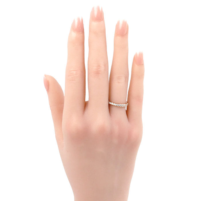 Ponte Vecchio ポンテヴェキオ K18PG ピンクゴールド ハーフエタニティ リング・指輪 PG0301R001WDPG ダイヤモンド0.35ct 8号 1.7g レディース【中古】