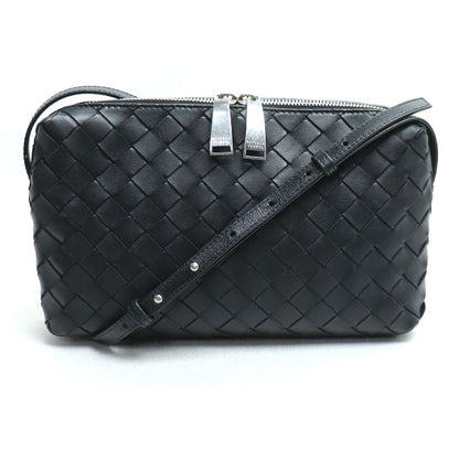 BOTTEGAVENETA ボッテガヴェネタ イントレチャート ショルダーバッグ ブラック 597329 VCPP1 8803 ユニセックス【中古】