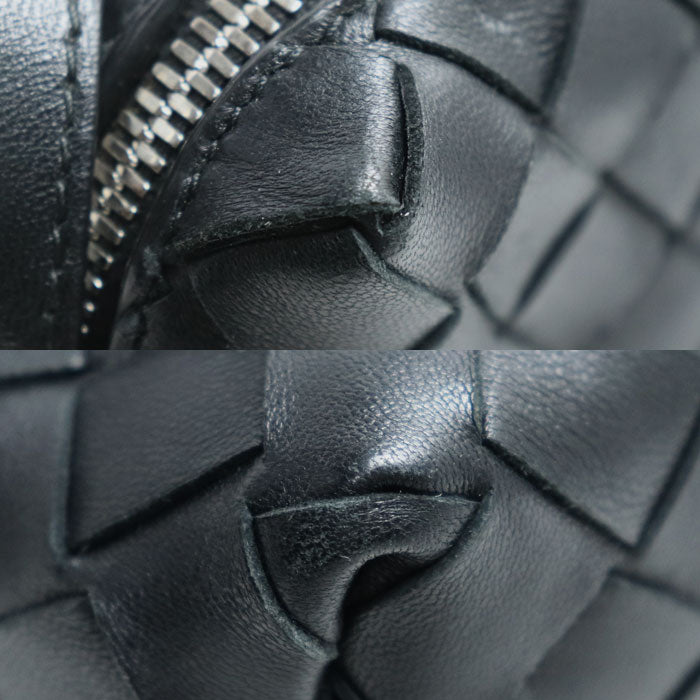 BOTTEGAVENETA ボッテガヴェネタ イントレチャート ショルダーバッグ ブラック 597329 VCPP1 8803 ユニセックス【中古】