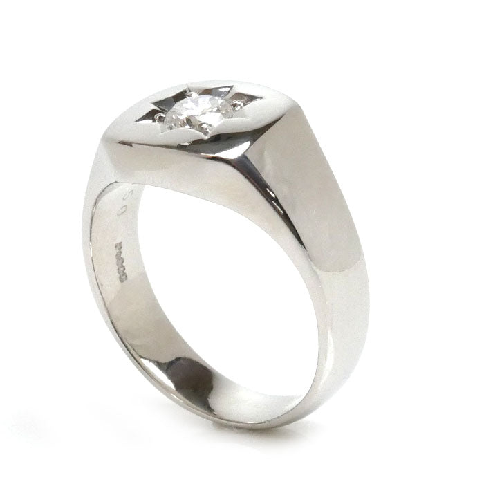 Pt900プラチナ リング・指輪 ダイヤモンド0.5ct 20号 18.2g メンズ【中古】【美品】