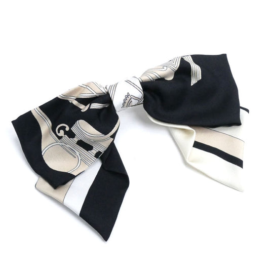 HERMES エルメス グルネル エクスリブリス   バレッタ H231022G 02TU リボン レディース【中古】【極美品】