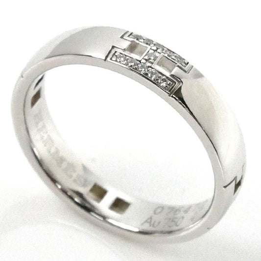 HERMES エルメス K18WG ホワイトゴールド ヘラクレス ミニ リング・指輪 ダイヤモンド 7号 47 3.4g レディース【中古】【美品】