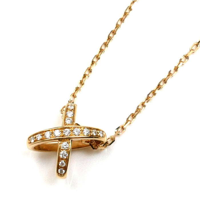 Chaumet ショーメ K18PG ピンクゴールド ジュ ドゥ リアン ダイヤ ネックレス 082216 ダイヤモンド 4.2g 38/40/42cm レディース【中古】