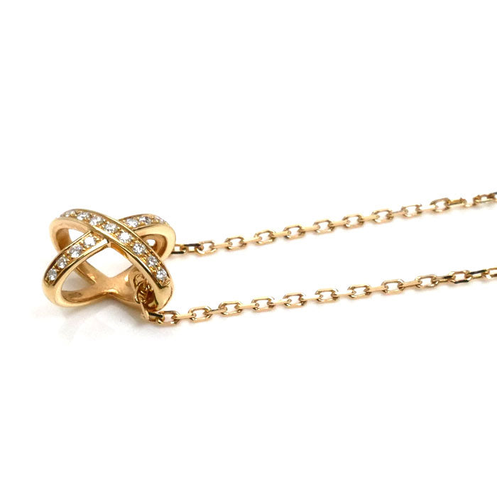 Chaumet ショーメ K18PG ピンクゴールド ジュ ドゥ リアン ダイヤ ネックレス 082216 ダイヤモンド 4.2g 38/40/42cm レディース【中古】