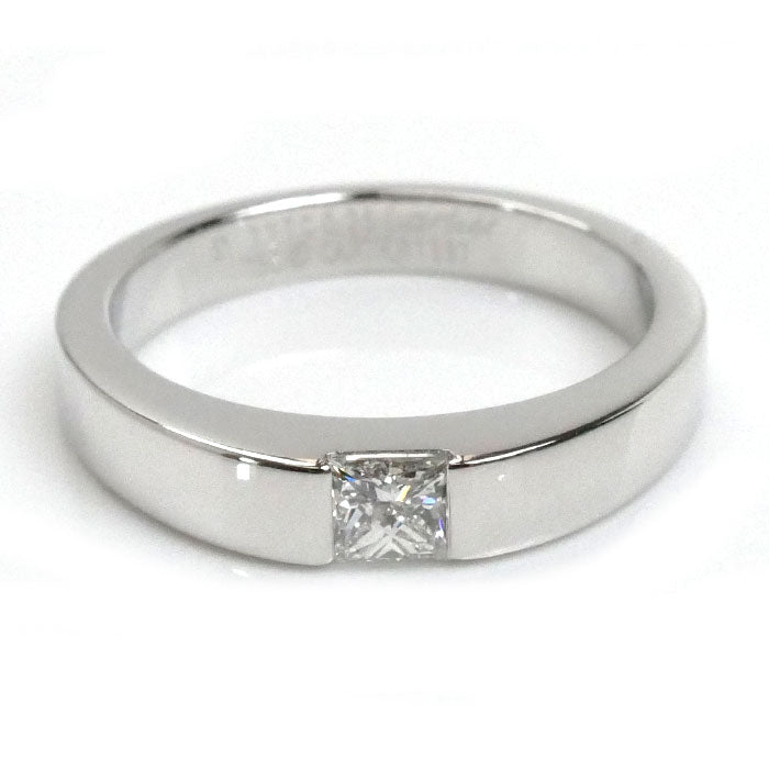 CARTIER カルティエ K18WG ホワイトゴールド タンク リング・指輪 ダイヤモンド0.25ct 11号 51 5.3g レディース【中古】