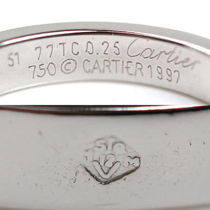 CARTIER カルティエ K18WG ホワイトゴールド タンク リング・指輪 ダイヤモンド0.25ct 11号 51 5.3g レディース【中古】