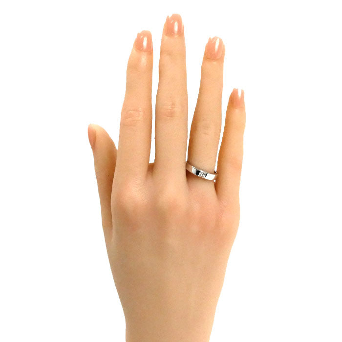 CARTIER カルティエ K18WG ホワイトゴールド タンク リング・指輪 ダイヤモンド0.25ct 11号 51 5.3g レディース【中古】