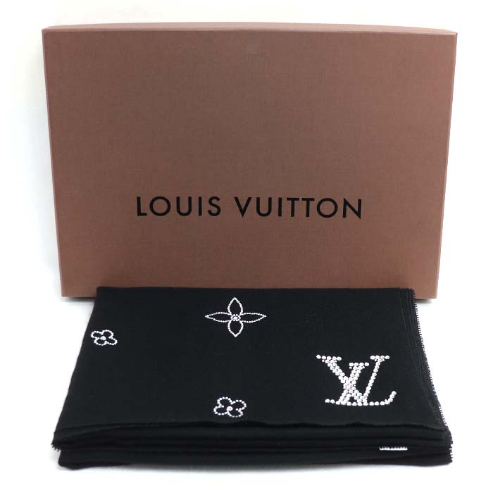 LOUIS VUITTON ルイ・ヴィトン エトール モンテカルロ ストール ブラック M74268 402470 レディース【中古】