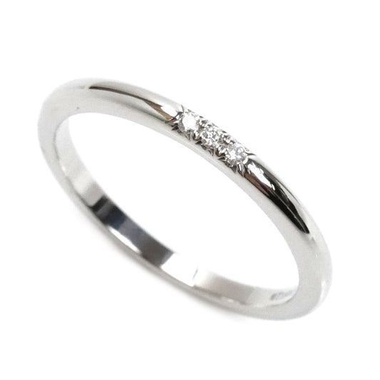 TIFFANY&Co. ティファニー Pt950プラチナ クラシックバンド 3Pダイヤ リング・指輪 ダイヤモンド 15号 3.6g レディース【中古】