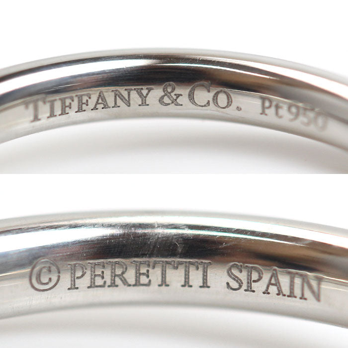 TIFFANY&Co. ティファニー Pt950プラチナ カーブドバンド 9Pダイヤ リング・指輪 60016940 ダイヤモンド 10号 3.7g レディース【中古】【美品】