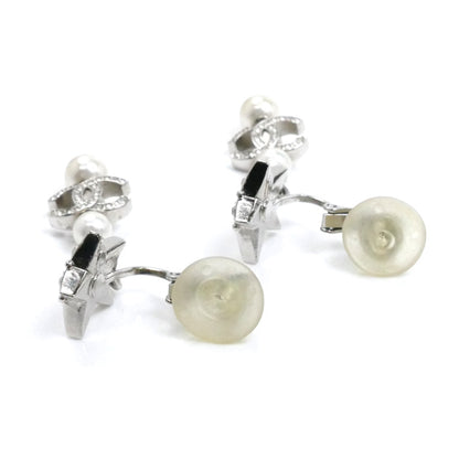 CHANEL シャネル フェイクパール ラインストーン メタル スター イヤリング レディース【中古】