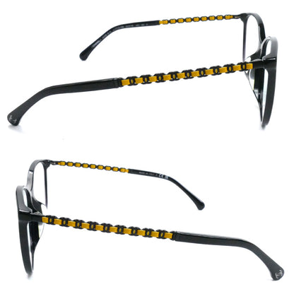 CHANEL シャネル ココマーク サングラス ブラック イエロー 3408-S-A C.1712/SB 54□16 140 レディース【中古】