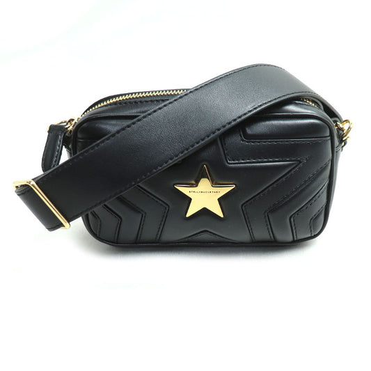 Stella McCartney ステラマッカートニー ベルトバッグ ステラスター  ショルダーバッグ ブラック 529309 レディース【中古】