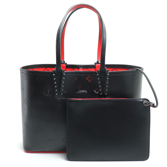 Christian Louboutin クリスチャンルブタン カバタ トートバッグ ブラック レッド 3225006 レディース【中古】