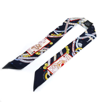 HERMES エルメス DAME DE COEUR ダム ドゥ クール ツイリー スカーフ ノワール/ルージュ/オール H063959S 01 ラインストーン レディース【中古】【美品】