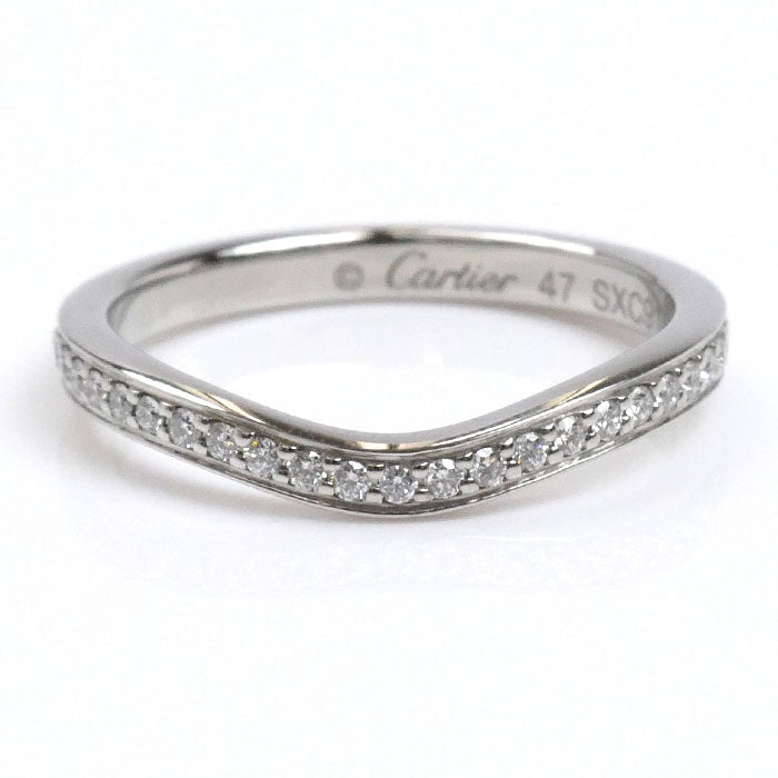 CARTIER カルティエ Pt950プラチナ バレリーナ リング・指輪 B4093047 ダイヤモンド 7号 47 2.8g レディース【中古】【美品】