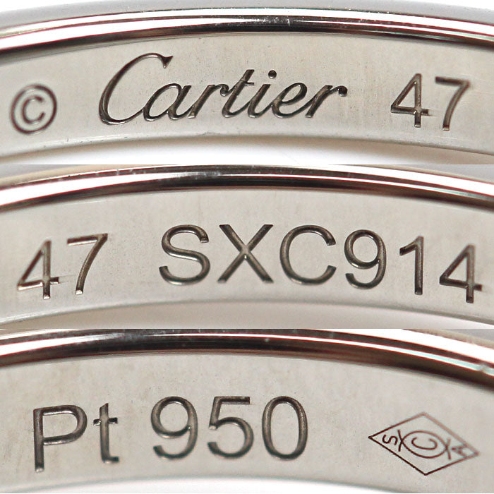 CARTIER カルティエ Pt950プラチナ バレリーナ リング・指輪 B4093047 ダイヤモンド 7号 47 2.8g レディース【中古】【美品】