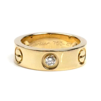 CARTIER カルティエ K18YG イエローゴールド ラブリング 3Pダイヤ リング・指輪 B4032447 ダイヤモンド 7号 47 7.4g レディース【中古】【美品】