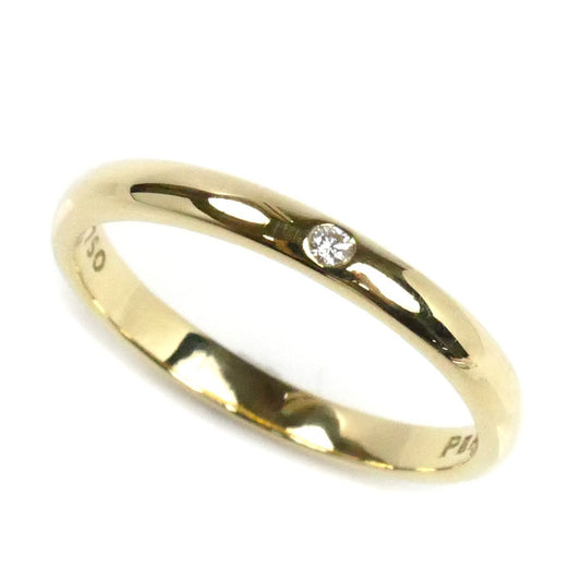 TIFFANY&Co. ティファニー K18YG イエローゴールド バンドリング 1Pダイヤ リング・指輪 60016280 ダイヤモンド 17号 3.0g ユニセックス【中古】【美品】