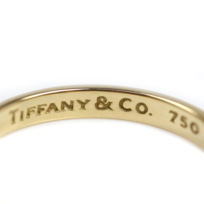 TIFFANY&Co. ティファニー K18YG イエローゴールド バンドリング 1Pダイヤ リング・指輪 60016280 ダイヤモンド 17号 3.0g ユニセックス【中古】【美品】
