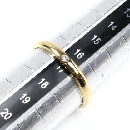 TIFFANY&Co. ティファニー K18YG イエローゴールド バンドリング 1Pダイヤ リング・指輪 60016280 ダイヤモンド 17号 3.0g ユニセックス【中古】【美品】