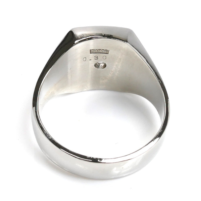 Pt900プラチナ 印台 リング・指輪 ダイヤモンド0.30ct 20号 19.6g メンズ【中古】